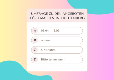 Umfrage zu Angeboten für Familien